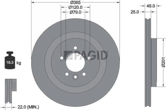 PAGID 55930NC Bremseskive