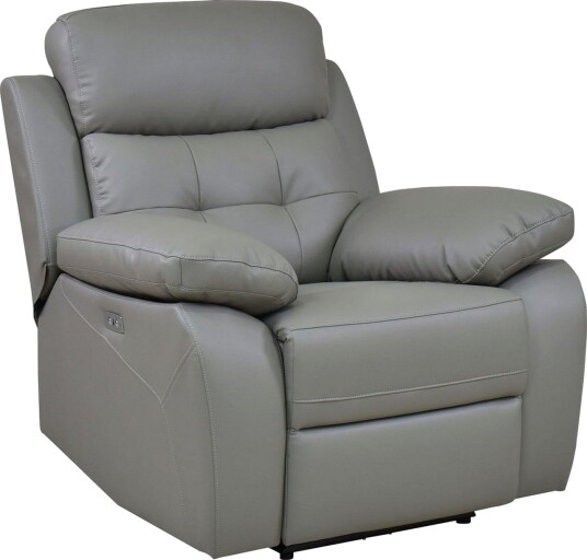 Reclinerstol Loft24 Lenestol Lannilis lysegrå, PU/tre/metall, elektrisk hvilestol Ljusgrå - Reclinerstol Loft24 Lenestol Lannilis lysegrå, PU/tre/metall, elektrisk hvilestol Ljusgrå -