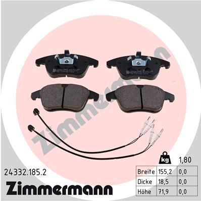 Bremseklosser ZIMMERMANN 24332.185.2