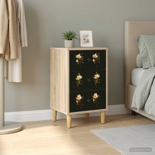 vidaXL Nattbordskap BREMEN Sonoma eik 36 x 33 x 60 cm Konstruert tre