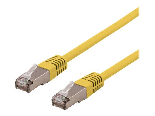 Deltaco Cat6a Koblingskabel 0,3 m RJ-45 U/FTP Gul