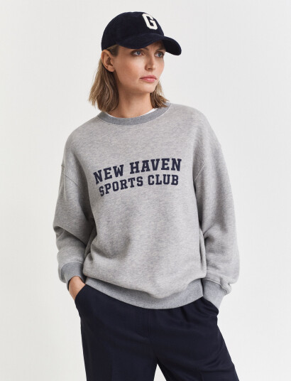 GANT Graphic C Neck Sweat Grey S GANT Graphic C Neck Sweat Grey S