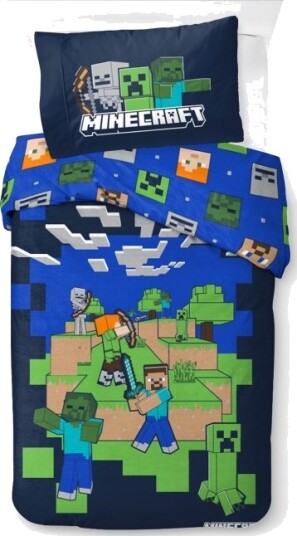 BrandMac Sengetøy – voksenstørrelse 140 x 200 cm – Minecraft «I got your back» 1029649