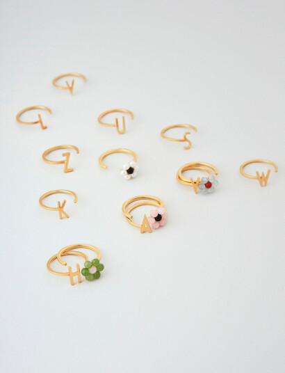 Design Letters My Flower Ring 10 Mm Gold - Gold - 48-58
