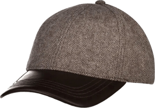 Gant Leather Visor Wool Blend Cap - Beige - ONE SIZE
