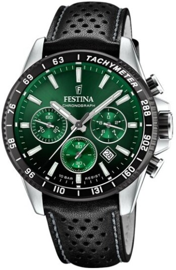 Festina Herreklokke F20561 5 Timeless Flerfarget/Lær Ø45 mm