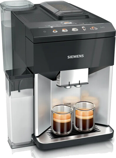 Siemens EQ500 Helautomatisk Espressomaskin med Melkeskummer TQ513R01 Siemens EQ500 Helautomatisk Espressomaskin med Melkeskummer TQ513R01