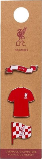 Liverpool Badge Sett 3-Pakke Rød/Hvit Liverpool FC størrelse One Size