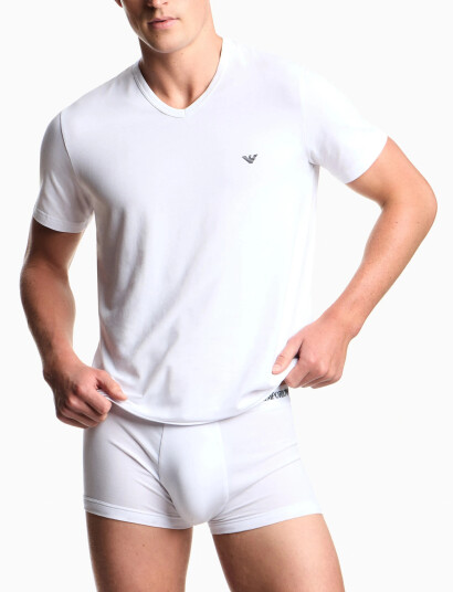 Emporio Armani 2 Pack Top - White - S Emporio Armani 2 Pack Top - White - S