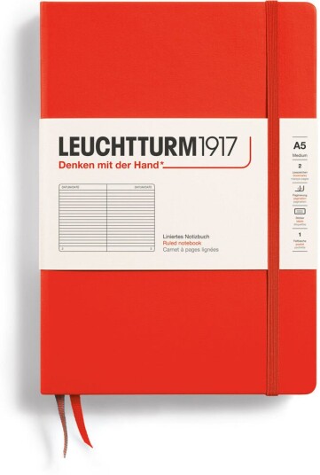 Leuchtturm1917 Notebook Ruled A5 Hardcover Lobster