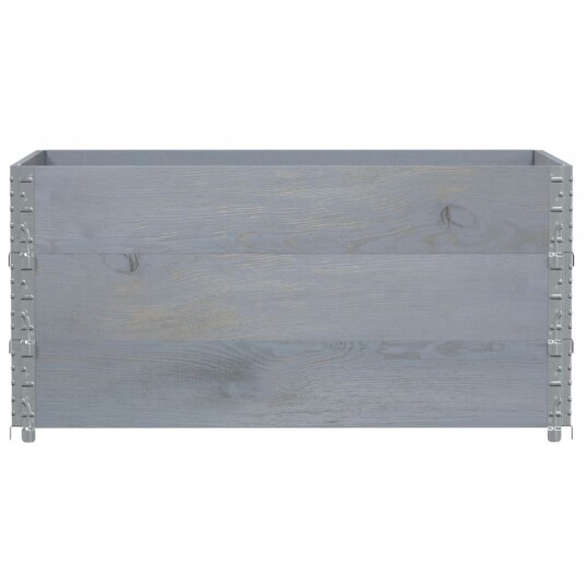 Pallekarmer 3 stk grå 120x80 cm heltre furu
