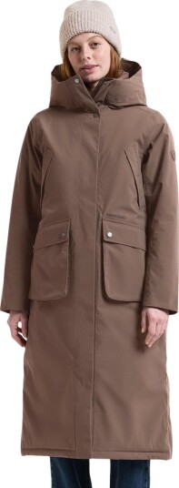 Didriksons Melody Long Parka Vinterjakke Dame Brun Størrelse 40