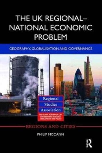 The Uk Regional-National Economic Problem Av Philip (University Of Groningen The Netherlands) Mccann