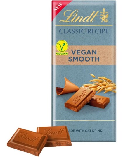 Lindt Vegan Smooth Vegansk Sjokolade med Havrebase 100 gram