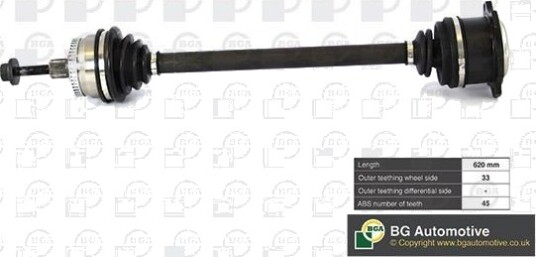 BGA DS9622RA Drivaksel BGA DS9622RA Drivaksel