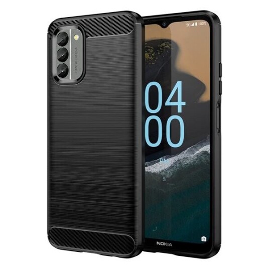 Hurtel Carbon Case Cover for Nokia G400 Flexible Silicone Carbon Cover Black