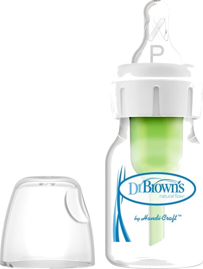 Dr. Brown's Smokkeflaske 60ml Hvit/Klar/Grønn