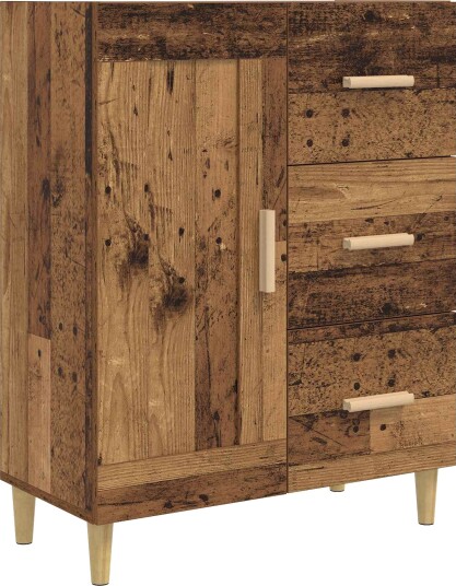 vidaXL Serviesskap Gammelt tre 69,5 x 34 x 90 cm Konstruert tre