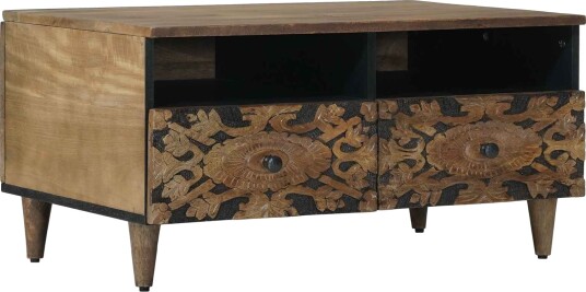  Kaffebord med skuff Brun 80 x 54 x 40 cm Massiv mango tre