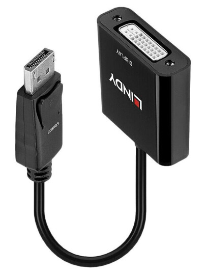 LINDY DisplayPort to DVI-D Adapter - videokonverter - Parade PS171 - svart