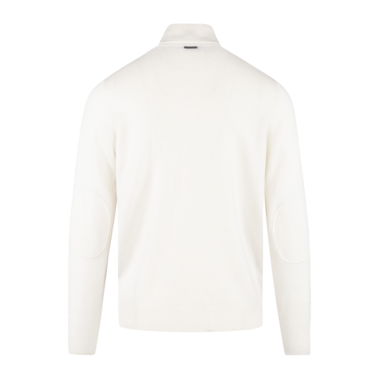 Milton Zip Cardigan Cream XXL Two-tone wool knit Milton Zip Cardigan Cream XXL Two-tone wool knit