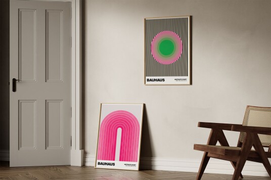 Plakat Bauhaus Abstrakt Kunst / Sett av 2