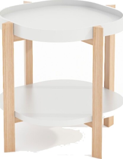 Sidebord HOME4YOU Norah 40x40x60 cm Hvit - hvit