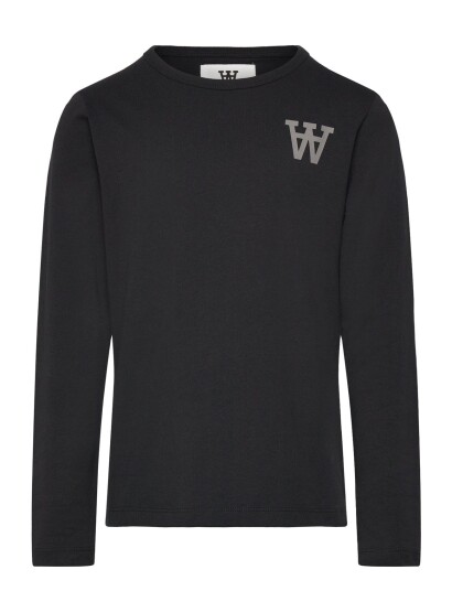WOOD WOOD Wwkim Tirewall Ls T Shirt Gots Black 146 152