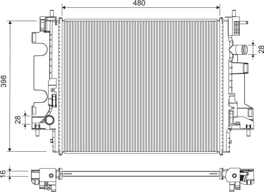 VALEO 701194 Radiator motorkjøling