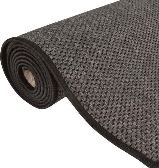 vidaXL Teppeløper sisal-utseende antrasitt 50x300 cm