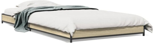 Sengeramme sonoma eik 90x200 cm konstruert tre og metall 8721012987036
