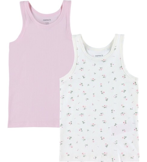 Name It Jet Stream Flower 2-Pack Topper Undertrøyer - Cream 98 Name It Jet Stream Flower 2-Pack Topper Undertrøyer - Cream 98