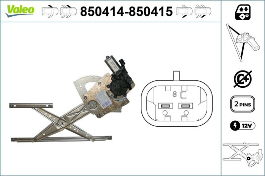 Vindusheis VALEO 850415 Vindusheis VALEO 850415
