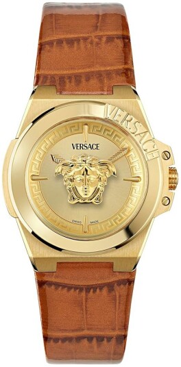 Versace Dameklokke VE8D00224 Hera Gull/Lær Ø37 mm