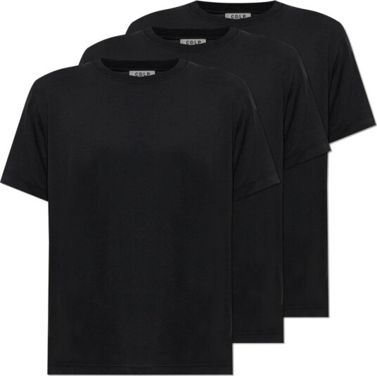 CDLP 3 X Midweight T Shirt Black Black S CDLP 3 X Midweight T Shirt Black Black S