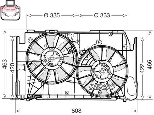 Kjølevifte DENSO DER50002