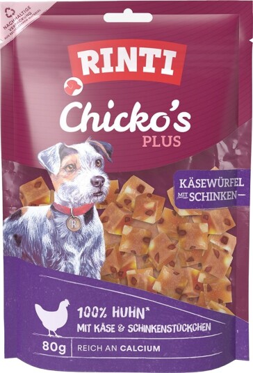 Rinti Chicko Plus Ost & Skinke Terninger 6 X 80 G Rinti Chicko Plus Ost & Skinke Terninger 6 X 80 G