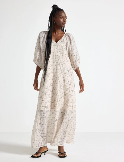 Lindex Maxi Dress Beige XS Lindex Maxi Dress Beige XS