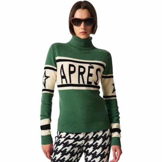 Perfect Moment Après Schild Merino Wool Sweater Dame Parsian Green XS