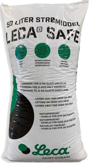 Leca Safe Vinterstrø 50L - Antiskli Naturprodukt for Gangveier