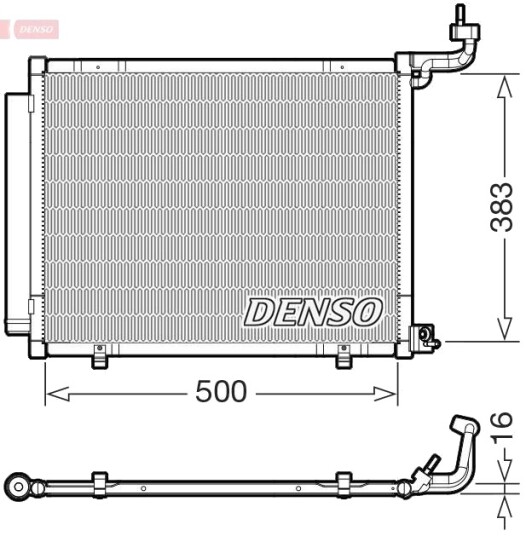 DENSO DCN10058 Kondensator, klimaanlegg