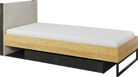 Rathmore Sengeramme 90x200 cm Mørkegrå