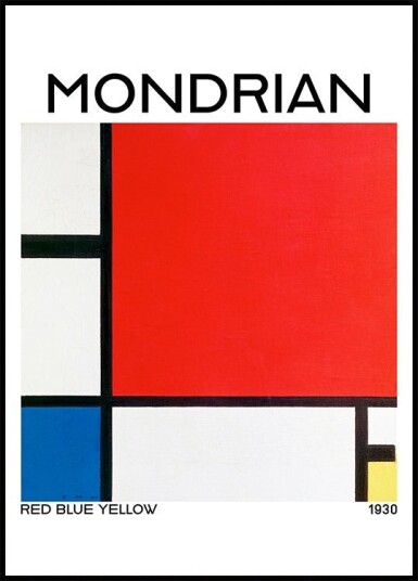 Composition with Red Blue and Yellow 1930 Plakat Plakat / 70x100cm Composition with Red Blue and Yellow 1930 Plakat Plakat / 70x100cm