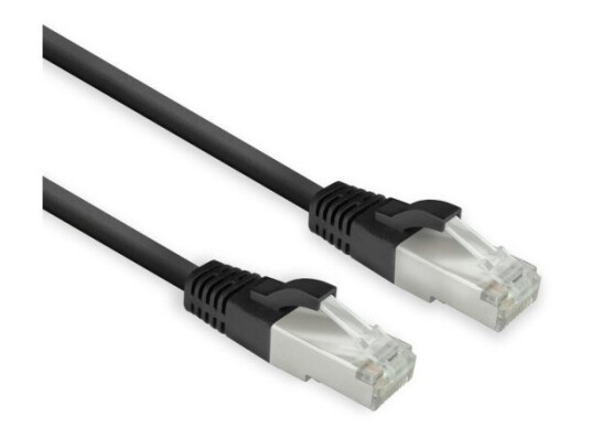 Black 1.5 Meters Lszh U/Ftp Cat8 Datacenter Slimline Patch Cable Snagless With Rj45 Connectors