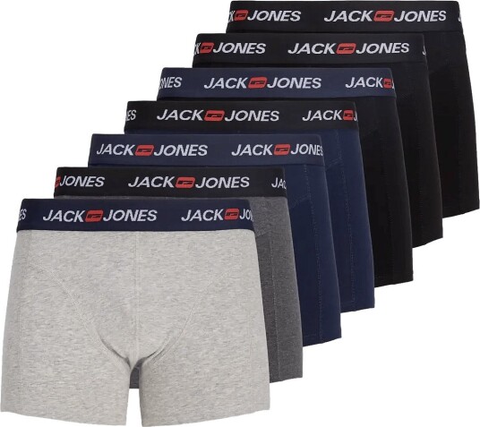 Jack & Jones Jaccorp Old Logo Trunks 7 Pack BLACK L