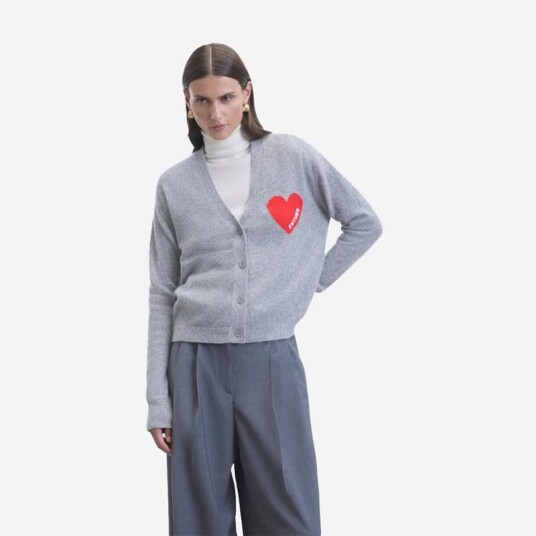 From Future Heart Cardigan Sweater Gris Chine Fonce F From Future Heart Cardigan Sweater Gris Chine Fonce F