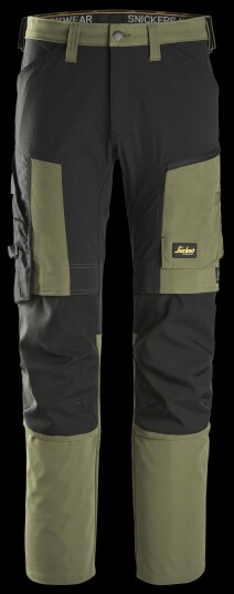 Snickers Workwear 6318 3104 AllroundWork Arbeidsbukse grønn/svart stretch Grønn/svart Klær
