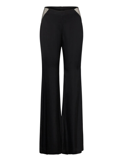 ROTATE Birger Christensen Mid Waist Flared Pants - Black - 38
