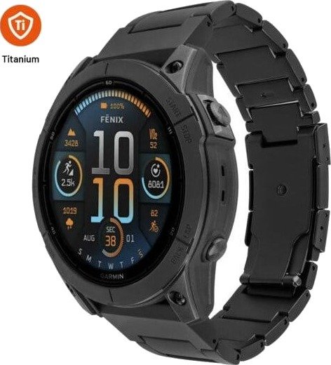FIXED Titanium Strap for Garmin QuickFit 22mm Black