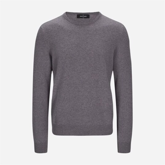 Gran Sasso Crew Neck Cashmere - Grey Grå 56